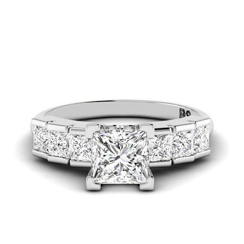 1.15-2.30 CT Princess Cut Natural Diamonds - Engagement Ring