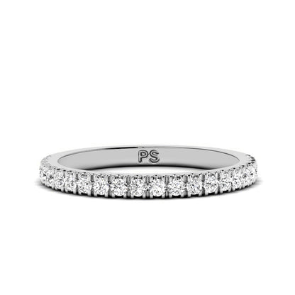 Luxurious 0.25 CT Round Cut Diamonds - Wedding Band in 14KT White Gold