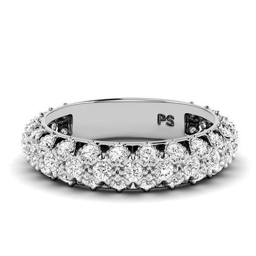 1.50 CT Round Cut Lab Grown Diamonds - Wedding Band - Primestyle.com
