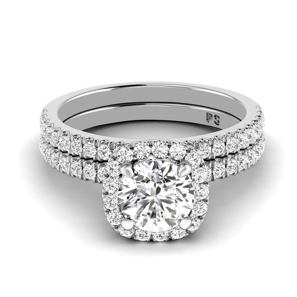 1.15-3.65 CT Round Cut Lab Grown Diamonds - Bridal Set