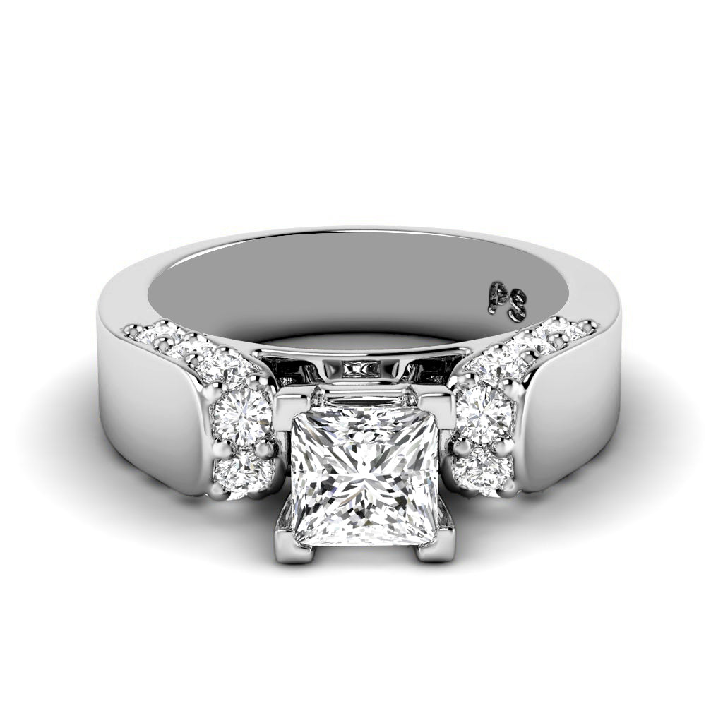 1.00-2.15 CT Round &amp; Princess Cut Diamonds - Engagement Ring