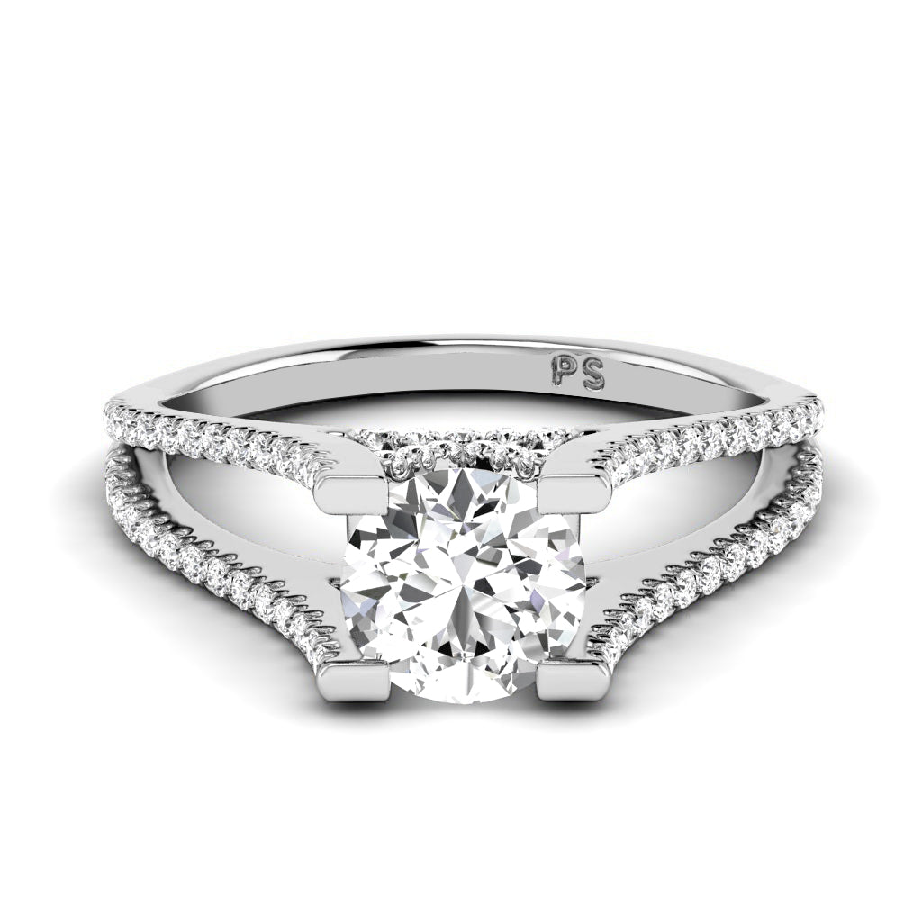 0.90-3.40 CT Round Cut Lab Grown Diamonds - Engagement Ring