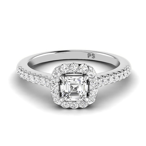 0.70-1.85 CT Round & Ascher Cut Diamonds - Engagement Ring