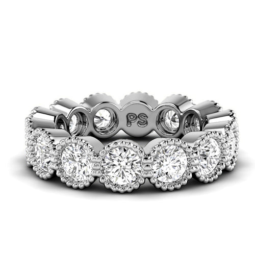 1.50 - 5.00 CT Round Cut Lab Grown Diamonds - Eternity Ring - Primestyle.com