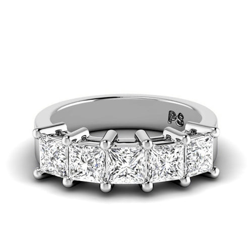 1.70 CT Princess Cut Lab Grown Diamonds - Wedding Band - Primestyle.com