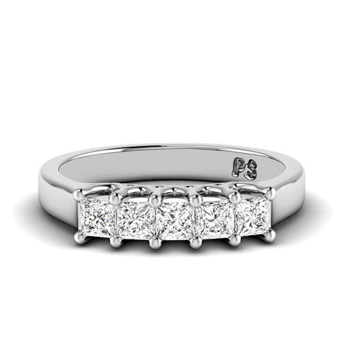 0.50 CT Princess Cut Lab Grown Diamonds - Wedding Band - Primestyle.com
