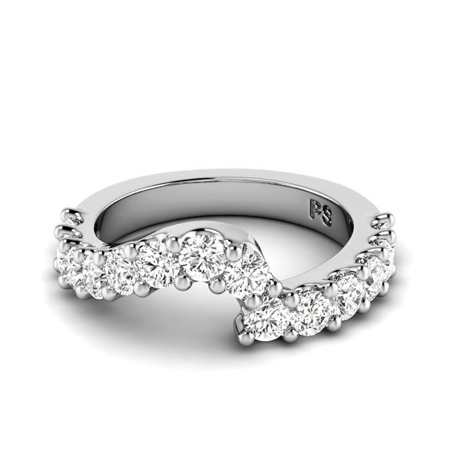 1.30 CT Round Cut Natural Diamonds - Wedding Band