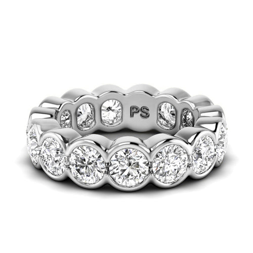 2.00-6.00 CT Round Cut Natural Diamonds - Eternity Rings