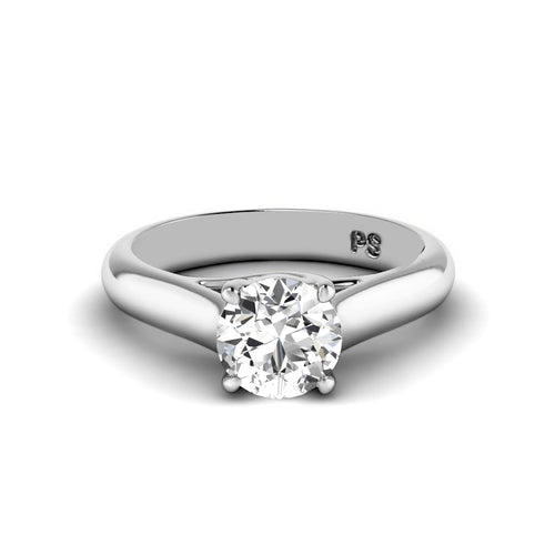0.35-1.50 CT Round Cut Natural Diamonds - Solitaire Rings