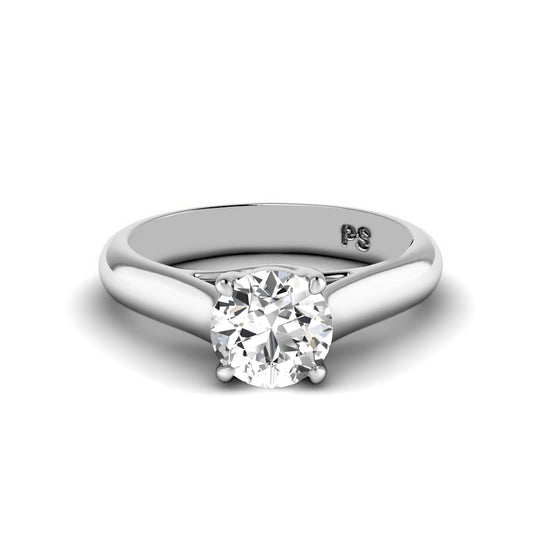 0.35-1.50 CT Round Cut Diamonds - Solitaire Ring