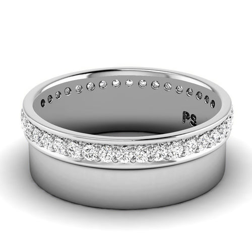0.75 CT Round Cut Diamonds - Wedding Band - Primestyle.com