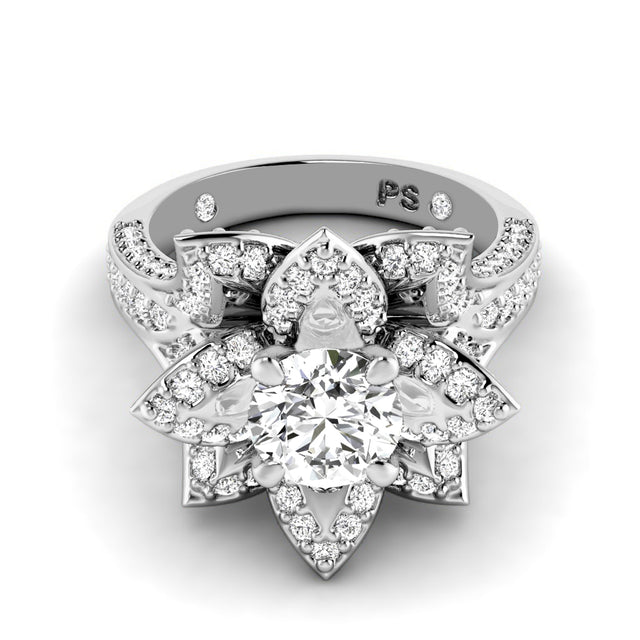 1.57-2.72 CT Round Cut Natural Diamonds - Engagement Ring