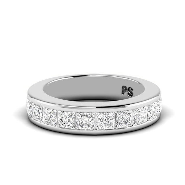0.80 CT Princess Cut Natural Diamonds - Wedding Band