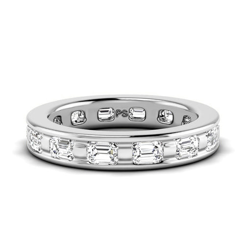 2.50 CT Emerald Cut Natural Diamonds - Eternity Rings