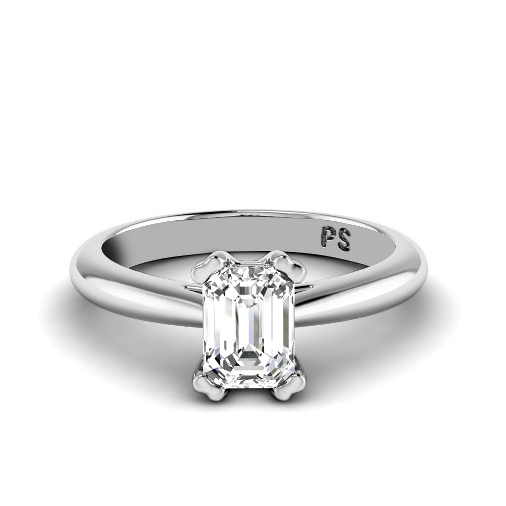 0.35-1.50 CT Emerald Cut Diamonds - Solitaire Ring