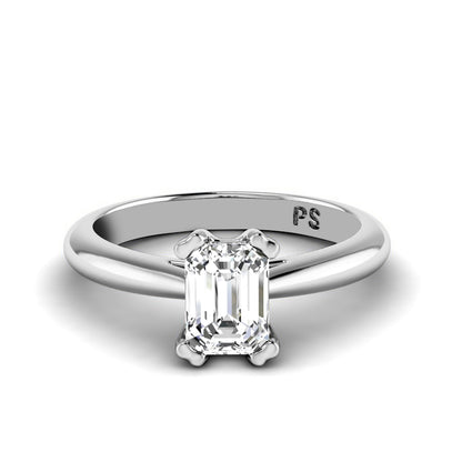 0.35-1.50 CT Emerald Cut Diamonds - Solitaire Ring