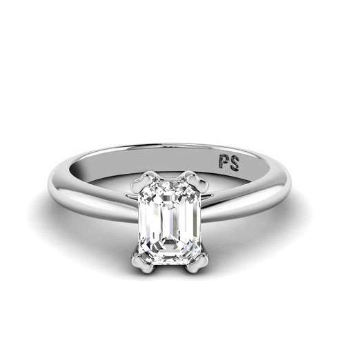 0.35-1.50 CT Emerald Cut Natural Diamonds - Solitaire Rings