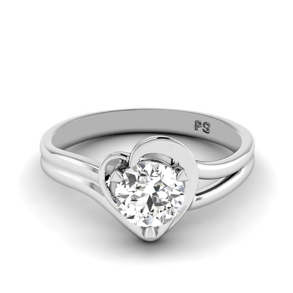 0.35-1.50 CT Round Cut Diamonds - Solitaire Ring