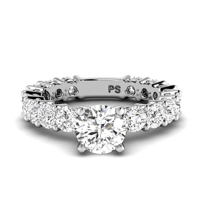 2.60-3.75 CT Round Cut Natural Diamonds - Engagement Ring