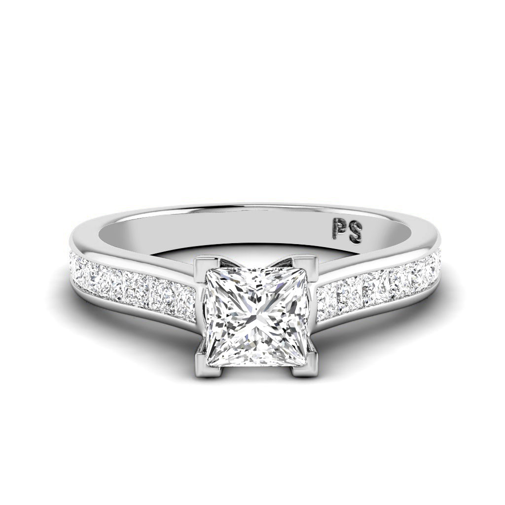 1.40-2.55 CT Princess Cut Diamonds - Engagement Ring