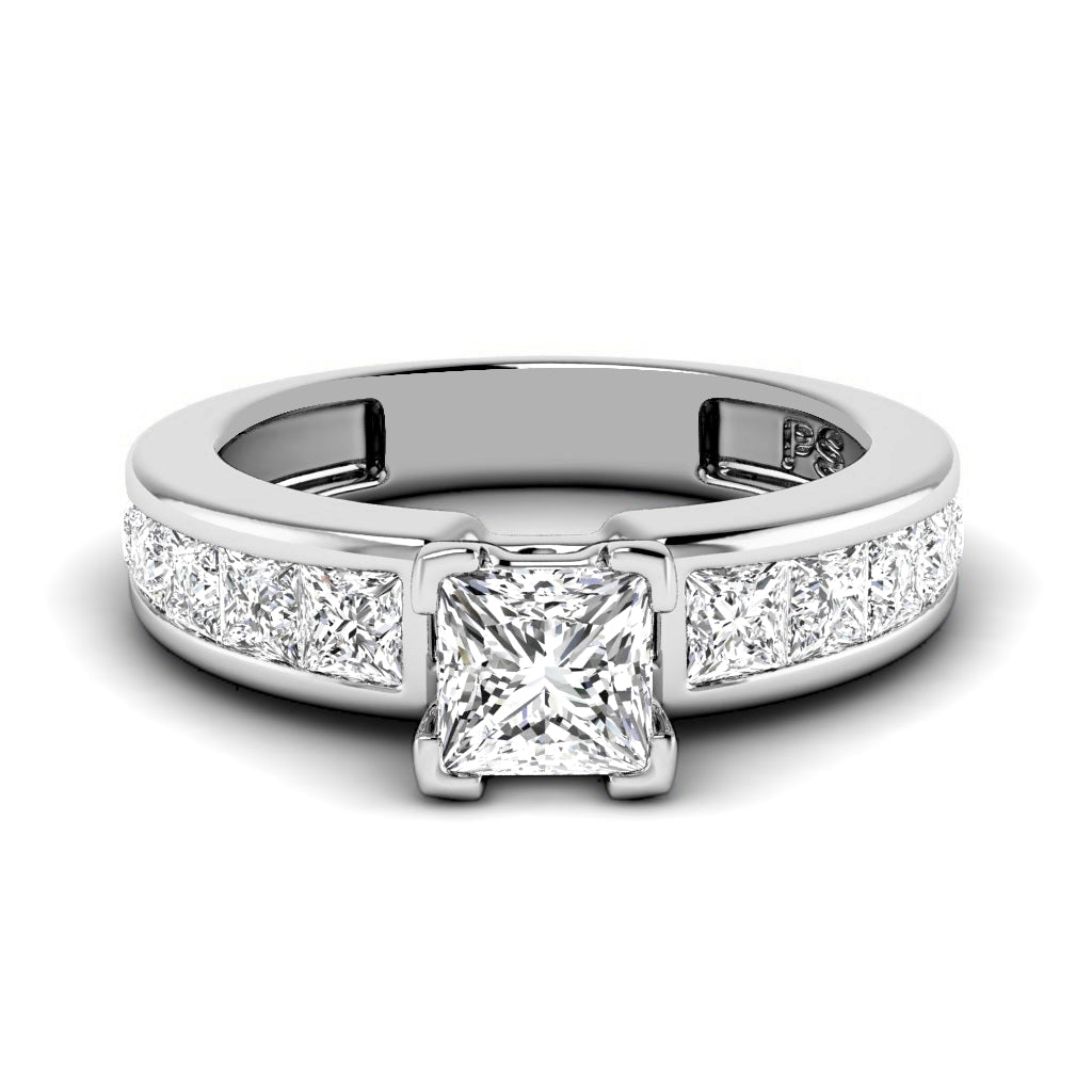 1.55-2.70 CT Princess Cut Diamonds - Engagement Ring