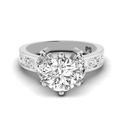 1.35 - 6.85 CT Marquise & Round Cut Diamonds - Engagement Ring - Primestyle.com