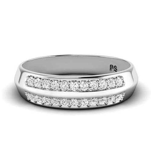 0.45 CT Round Cut Lab Grown Diamonds - Wedding Band - Primestyle.com