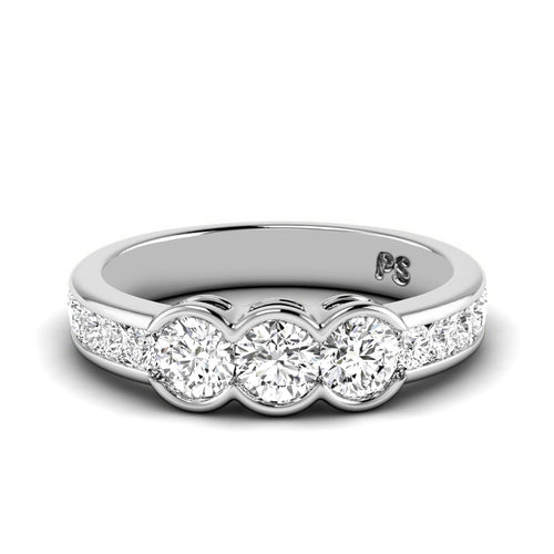 1.10 CT Round Cut Natural Diamonds - Wedding Band
