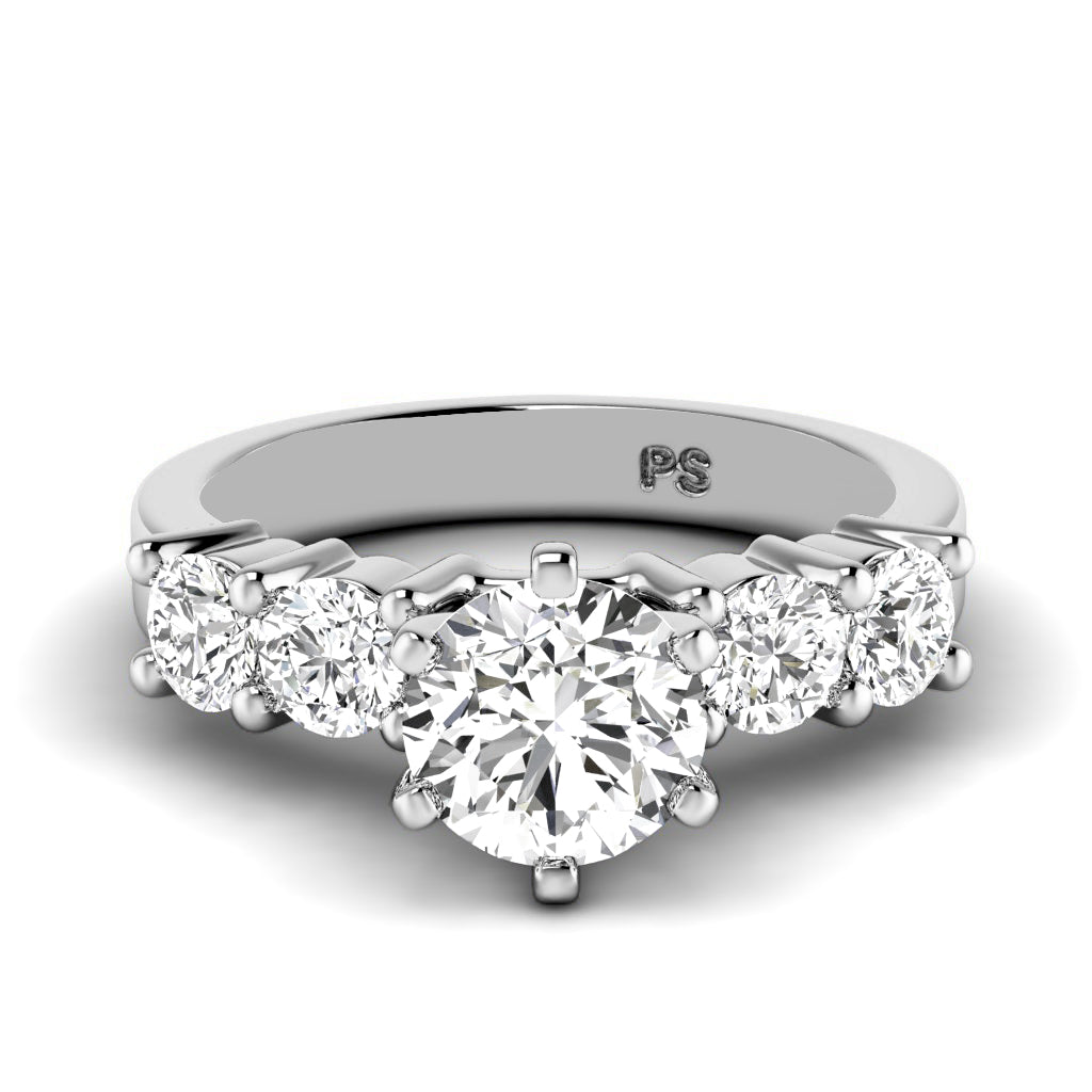 0.95-2.10 CT Round Cut Diamonds - Engagement Ring