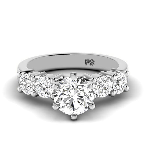 0.95-2.10 CT Round Cut Natural Diamonds - Engagement Ring