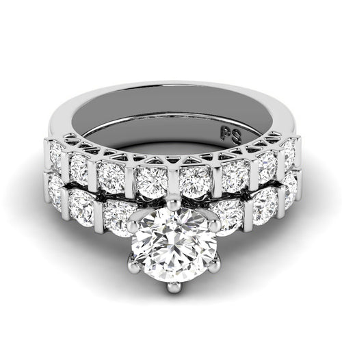 1.45-2.60 CT Round Cut Natural Diamonds - Bridal Set