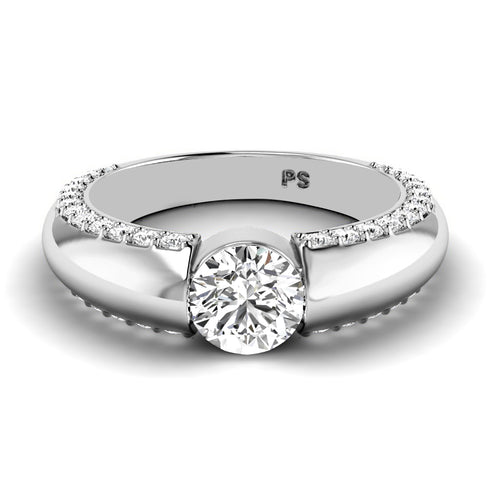 1.00-2.15 CT Round Cut Natural Diamonds - Engagement Ring