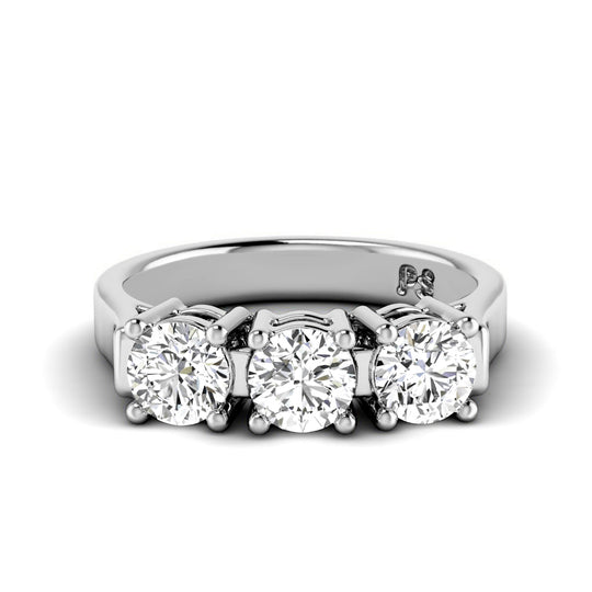 1.05 CT Round Cut Diamonds - Three Stone Ring