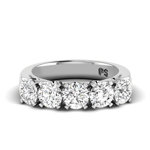 1.50 CT Round Cut Lab Grown Diamonds - Wedding Band - Primestyle.com