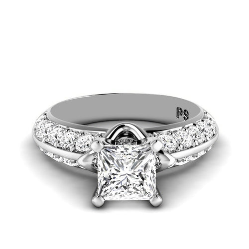 1.15 - 6.65 CT Princess & Round Cut Diamonds - Engagement Ring - Primestyle.com