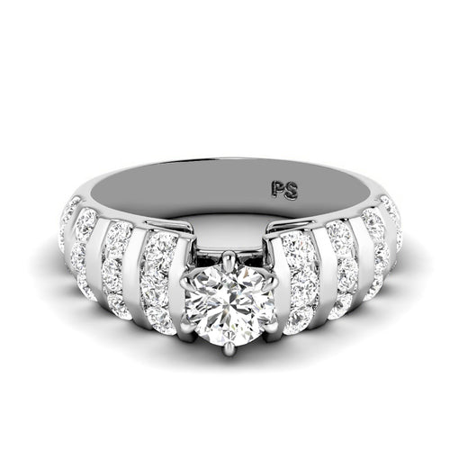 1.10-2.25 CT Round Cut Natural Diamonds - Engagement Ring