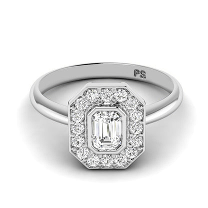 0.70-1.85 CT Round &amp; Emerald Cut Diamonds - Engagement Ring