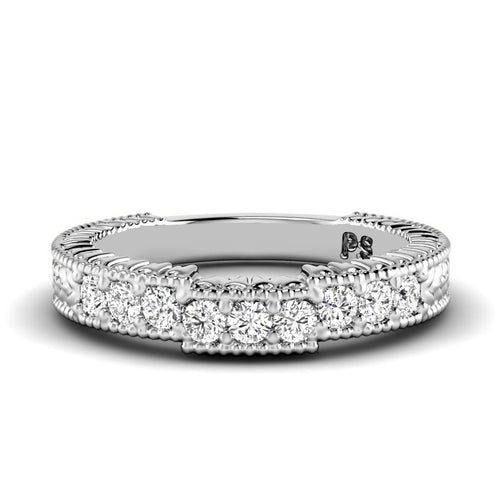 0.35 CT Round Cut Lab Grown Diamonds - Wedding Band