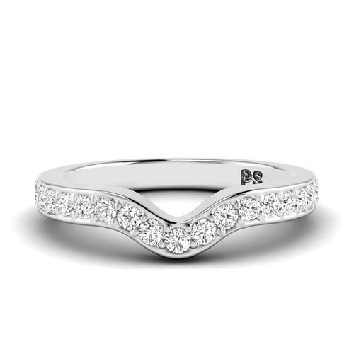 0.35 CT Round Cut Natural Diamonds - Wedding Band