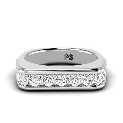 0.90 CT Round Cut Lab Grown Diamonds - Wedding Band - Primestyle.com