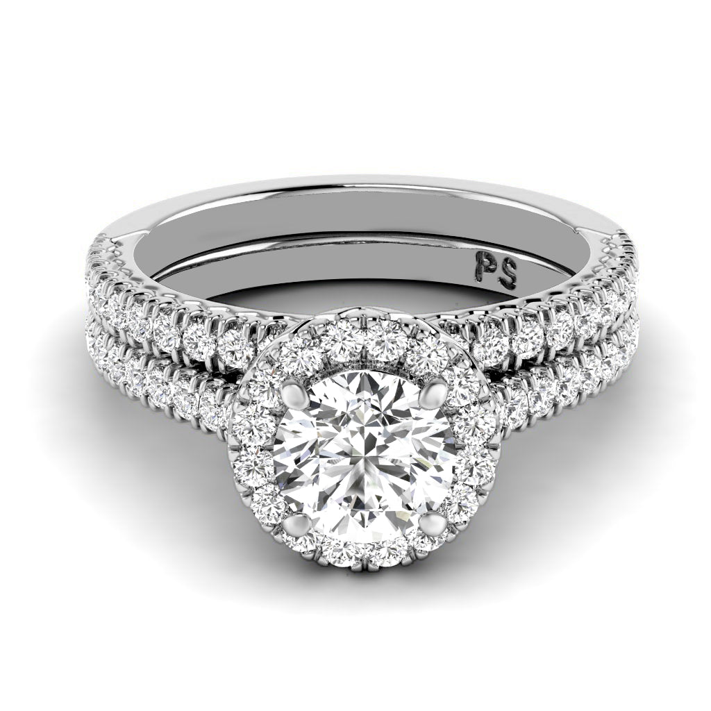 1.20-3.70 CT Round Cut Lab Grown Diamonds - Bridal Set