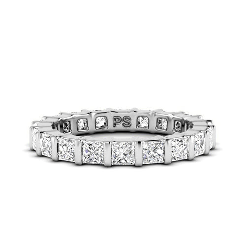 2.50 CT Princess Cut Natural Diamonds - Eternity Rings