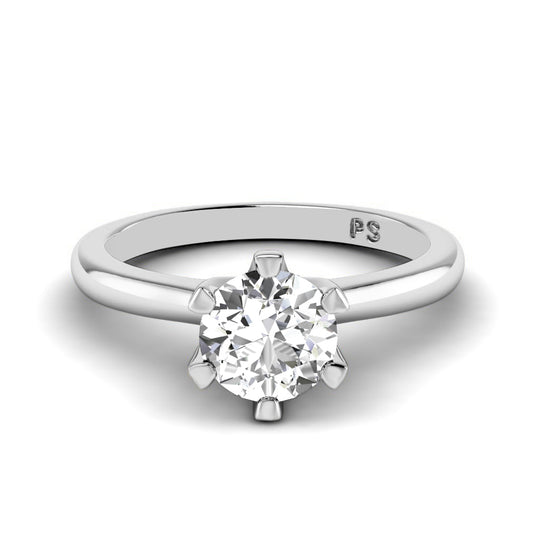 0.35-1.50 CT Round Cut Diamonds - Solitaire Ring
