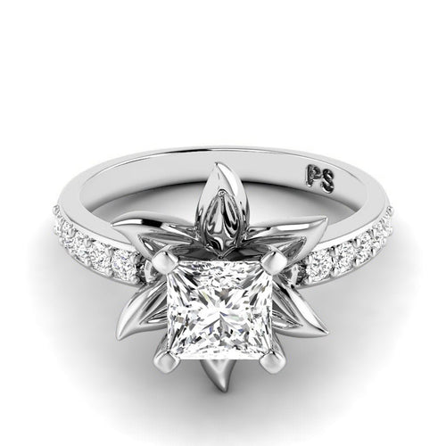 0.75 - 6.25 CT Princess & Round Cut Diamonds - Engagement Ring - Primestyle.com