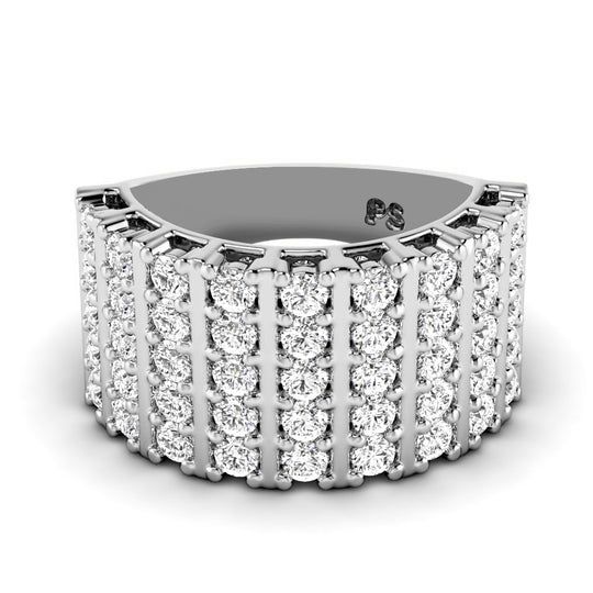 2.00 CT Round Cut Lab Grown Diamonds - Wedding Band