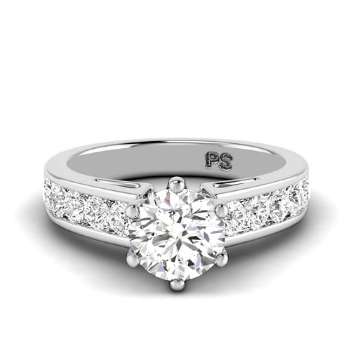1.00-2.15 CT Round Cut Natural Diamonds - Engagement Ring