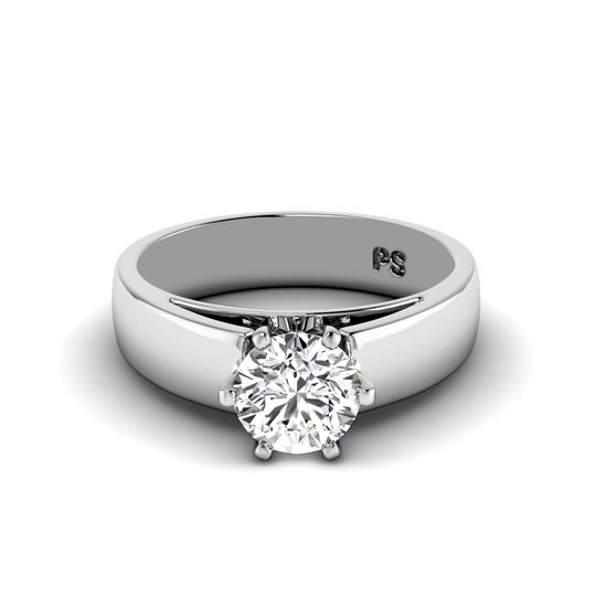 0.50-3.00 CT Round Cut Lab Grown Diamonds - Solitaire Ring