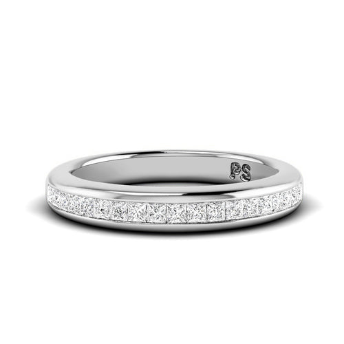 0.45 CT Princess Cut Lab Grown Diamonds - Wedding Band