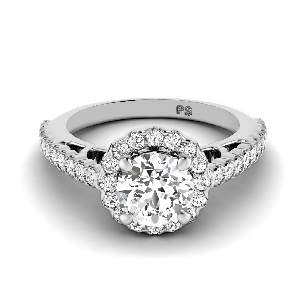 0.85-3.35 CT Round Cut Lab Grown Diamonds - Engagement Ring