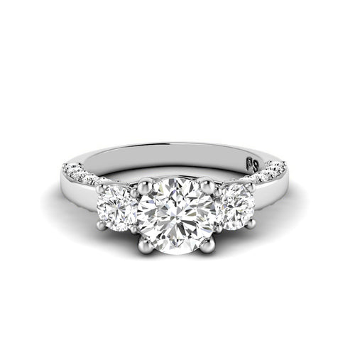 1.25-2.40 CT Round Cut Natural Diamonds - Engagement Ring